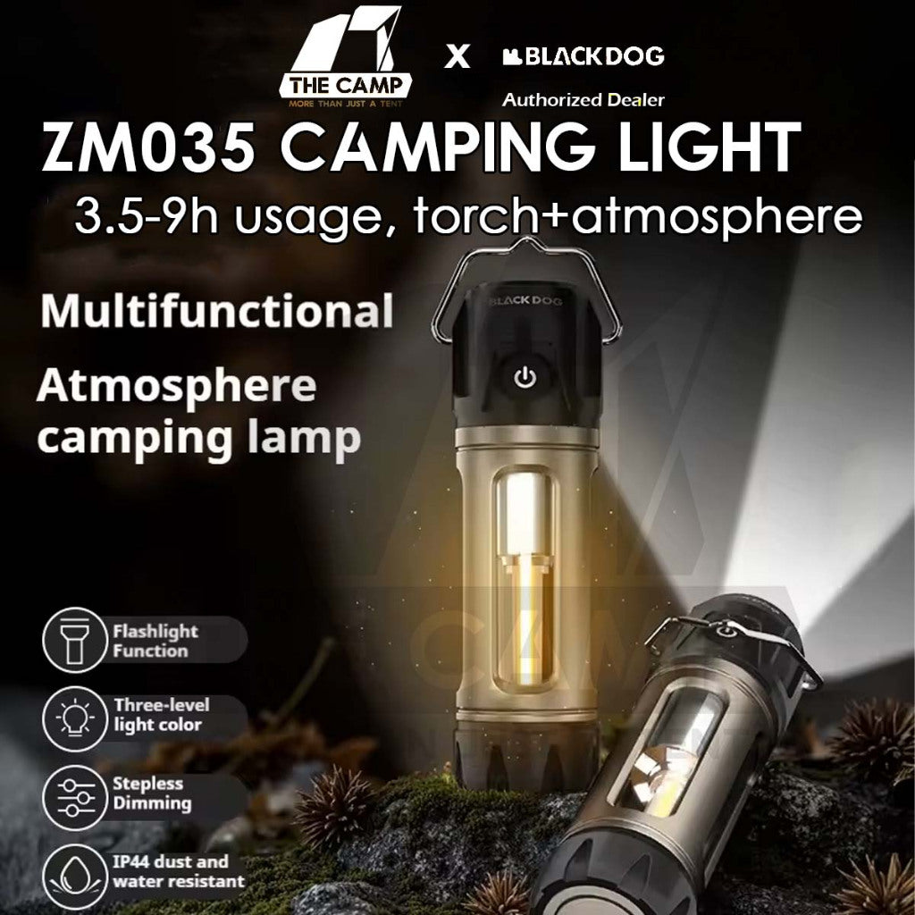 Blackdog ZM035 Camping Light with Torch Flashlight Atmosphere Magnetic Tactical Lamp Hanging Tripod Lampu CBD2550ZM035