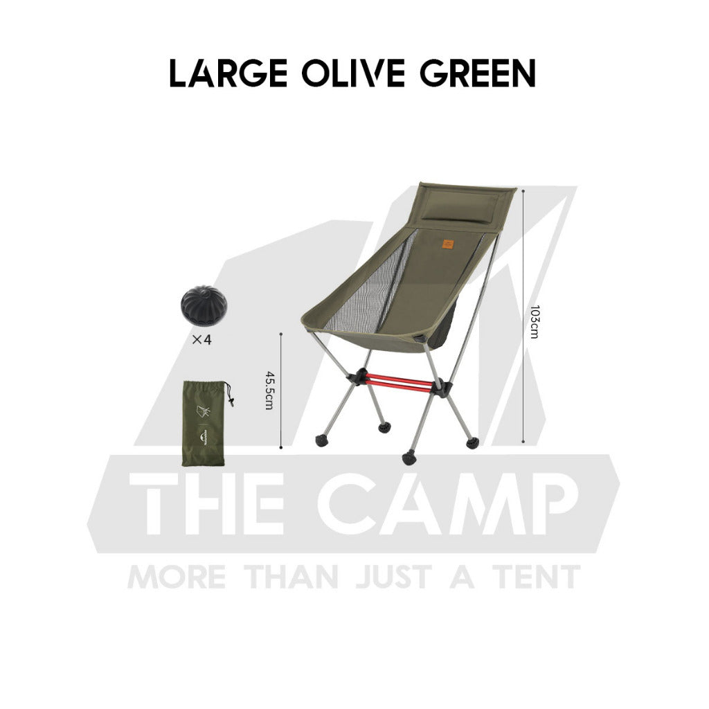 Naturehike 2024 UPGRADED Portable Moon Chair with Head Rest Outdoor Folding Foldable Camping CNK2350JJ017 CNK2350JJ018