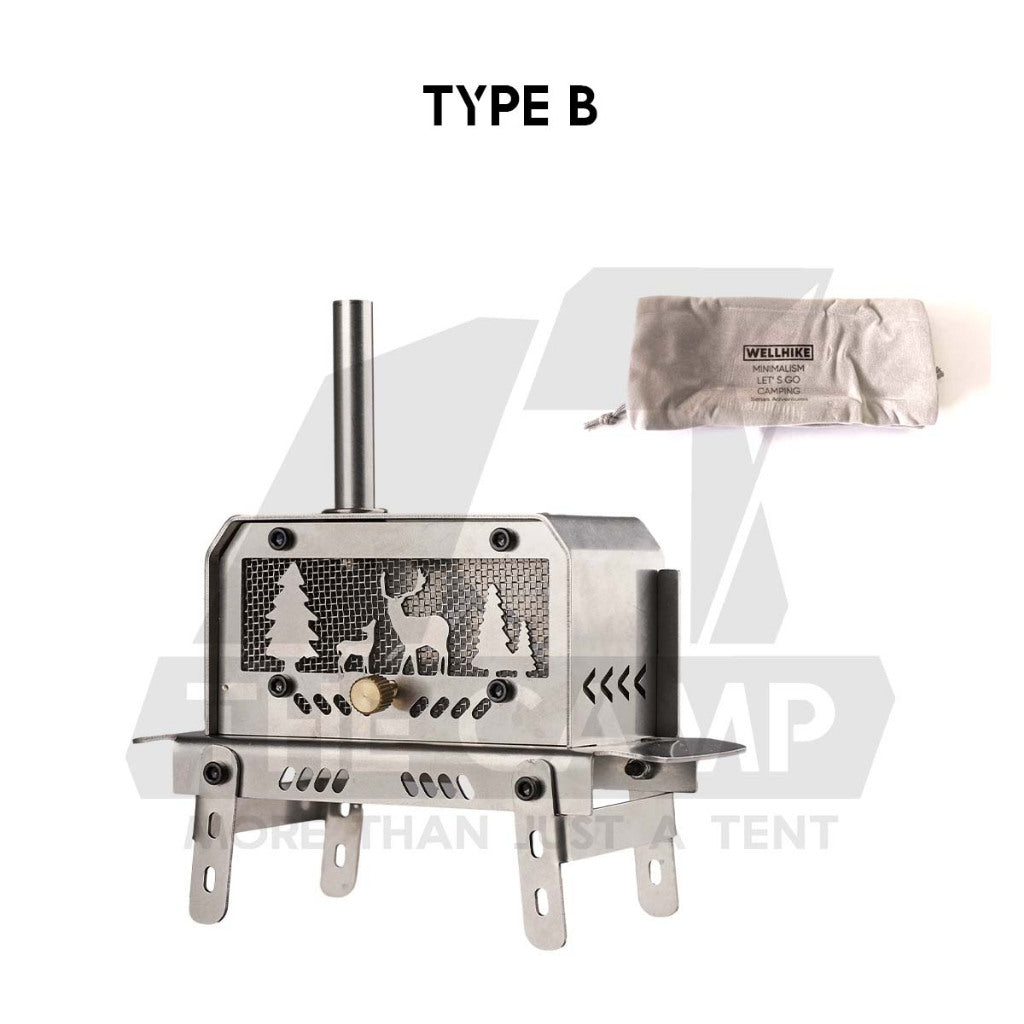 Wellhike SWS Mini Burner Firepit Incense Aroma Box Holder Firewood Fire Wood Rack