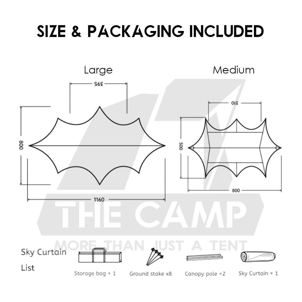 Blackdog YunMan Ultra Large Flysheet Tarp Sunshade Outdoor Camping Commercial Awning Dome Shelter CBD2550WS027
