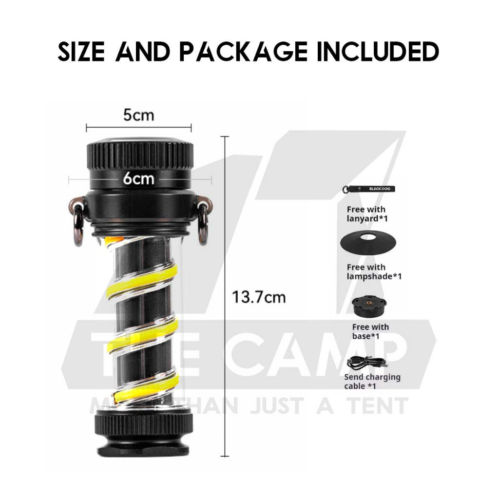 Blackdog ZM014 Camping Light with Torch Flashlight Outdoor Camping Ambient Atmosphere Lamp Lampu CBD2550ZM014