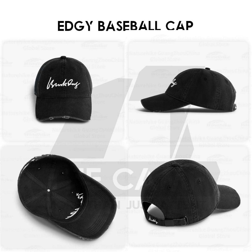 Blackdog EDGY Baseball Cap Camping Outdoors Hiking Outing Leisure Black Topi CBD2550FS011