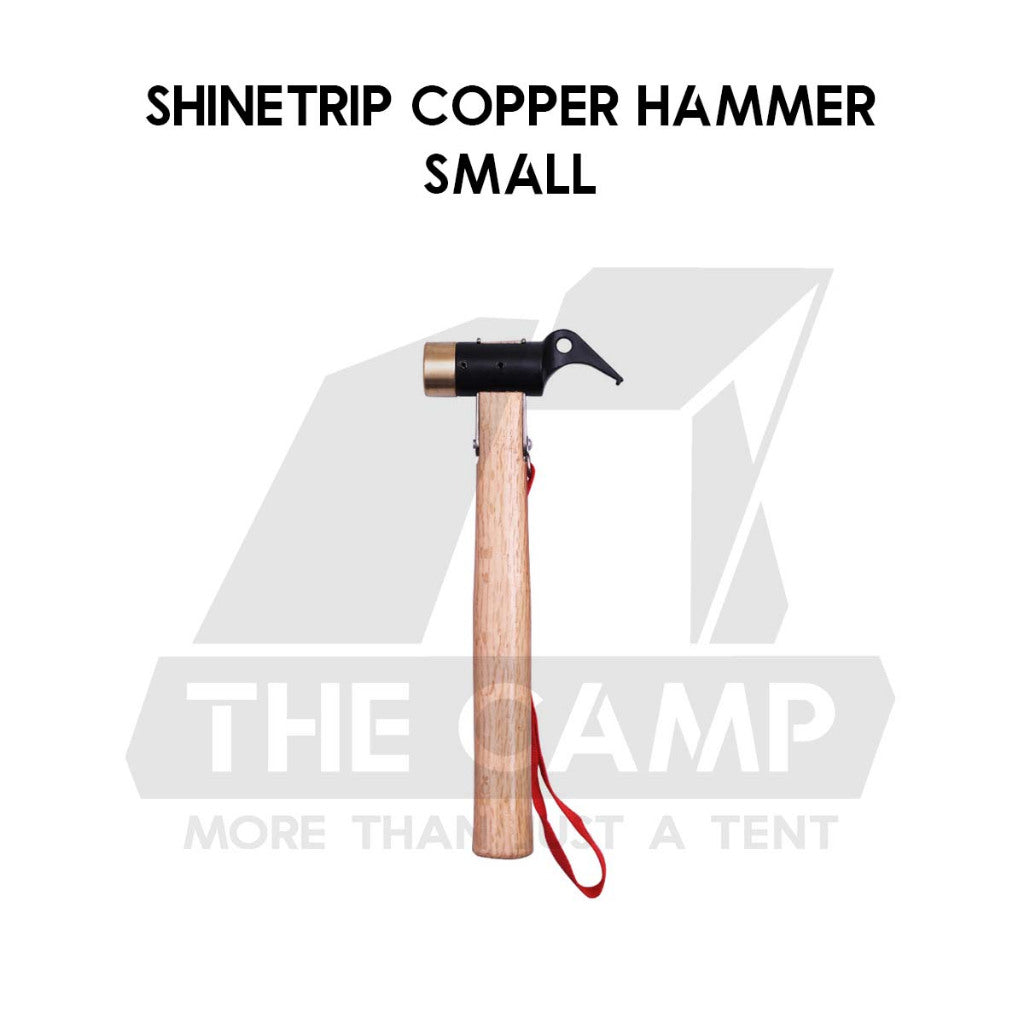 Shinetrip Copper Head Hammer Anti Slip Strap Oak Wood Handle Reduce Vibration Case Iron Steel Head