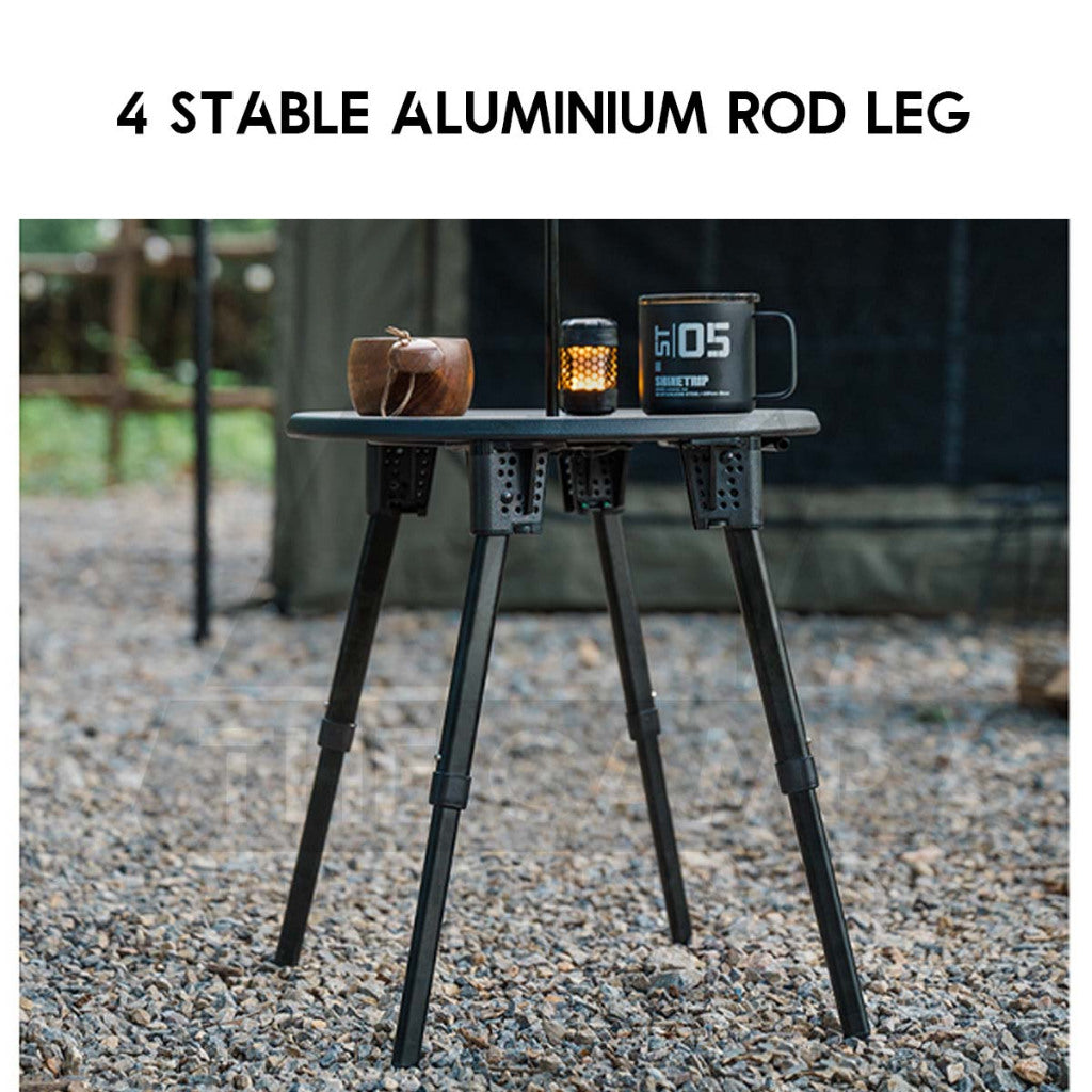 Shinetrip Round Table Portable Stool Chair Mini Tactical Outdoor Camping Adjustable Height Coffee Table Meja A553