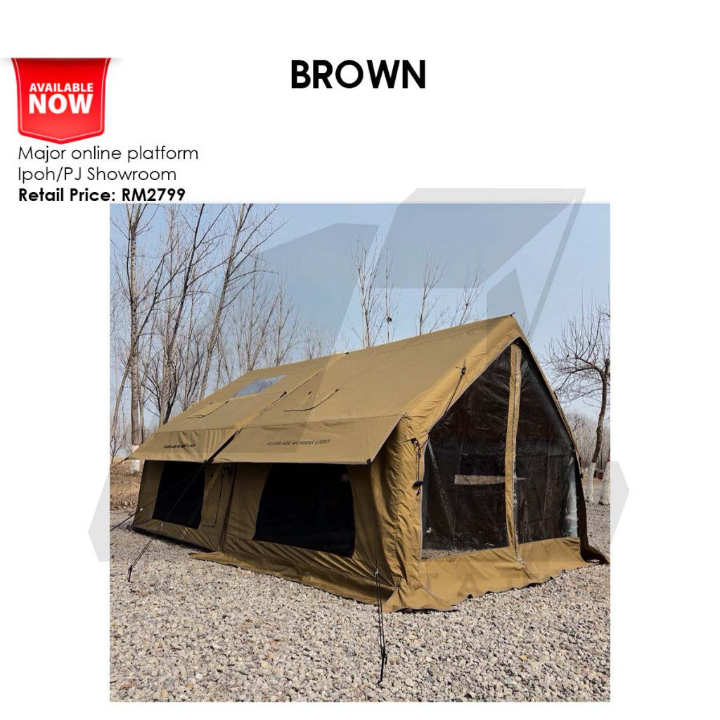 Spark AIR07 Air Tent 7+7m2 Large Space AIR 07 Black Army Green Gray Brown