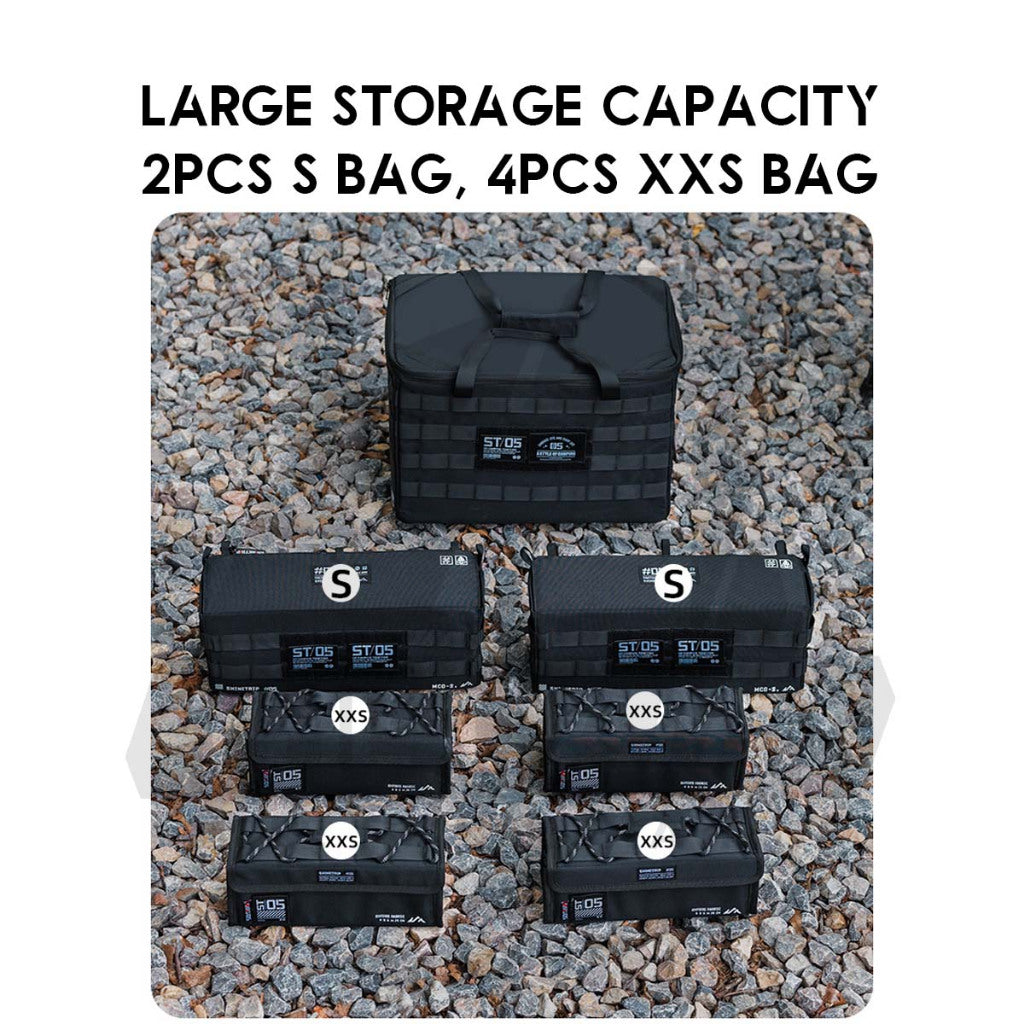 Shinetrip Tactical Storage Bag Soft Case XXS S Pack Outdoor Camping Molle System Kermit Chair Side Pouch Cup Holder A527