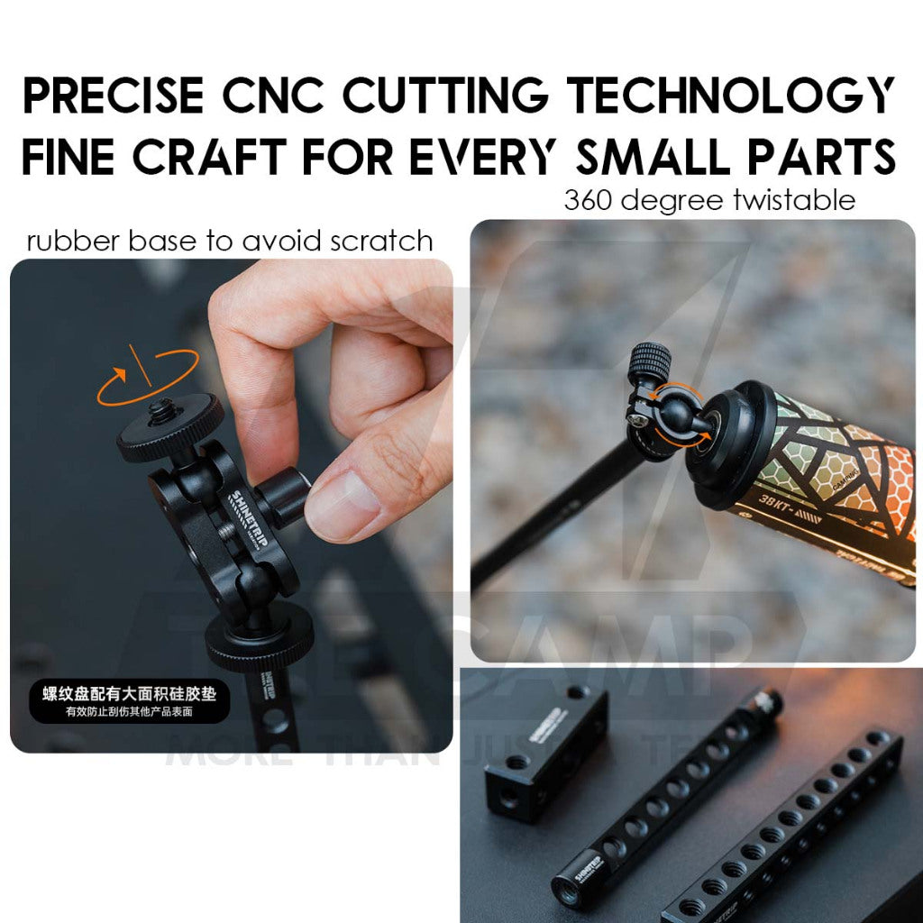 Shinetrip Unigrip Tactical Clamp Universal Lamp Gripper for 19 Tornado Accessories Fan Clip Tripod Light Stand Pole A556