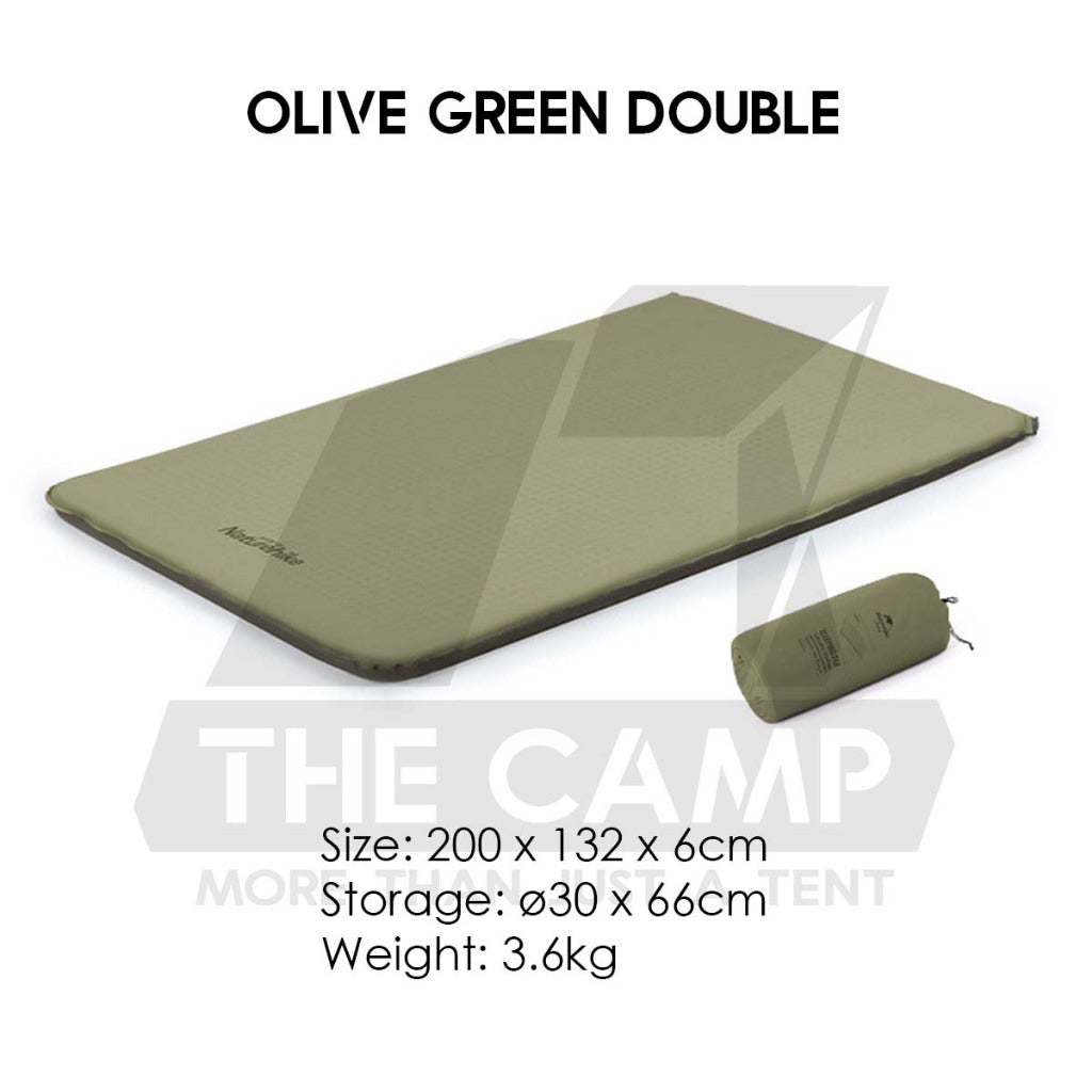Naturehike 3D Sponge Bed Mattress Auto Inflate 6cm Self Inflatable Single Double Outdoor Camping Foldable NH21FCD11