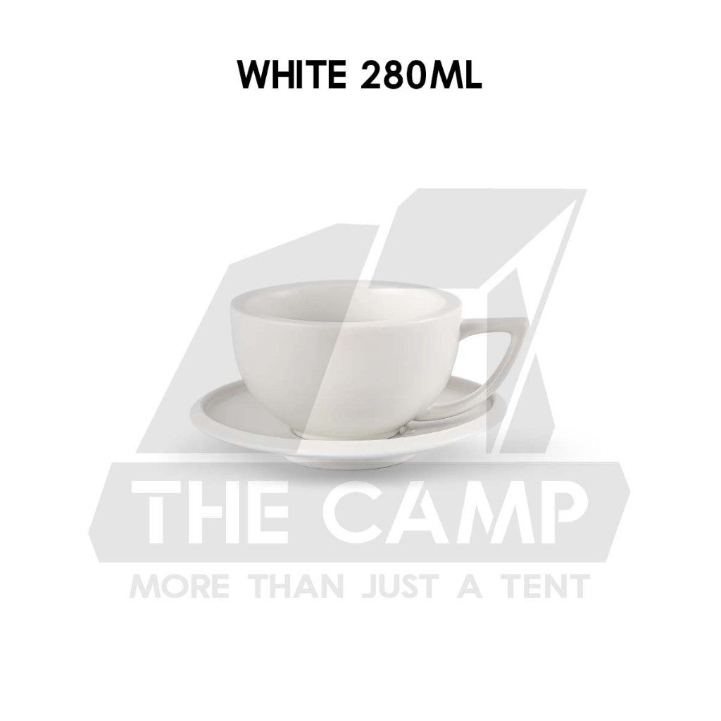 MHW-3BOMBER 280ml Ceramic Coffee Cup & Saucer Set Premium Latte Cappuccino Espresso Mug Barista Cup Coffee Mug