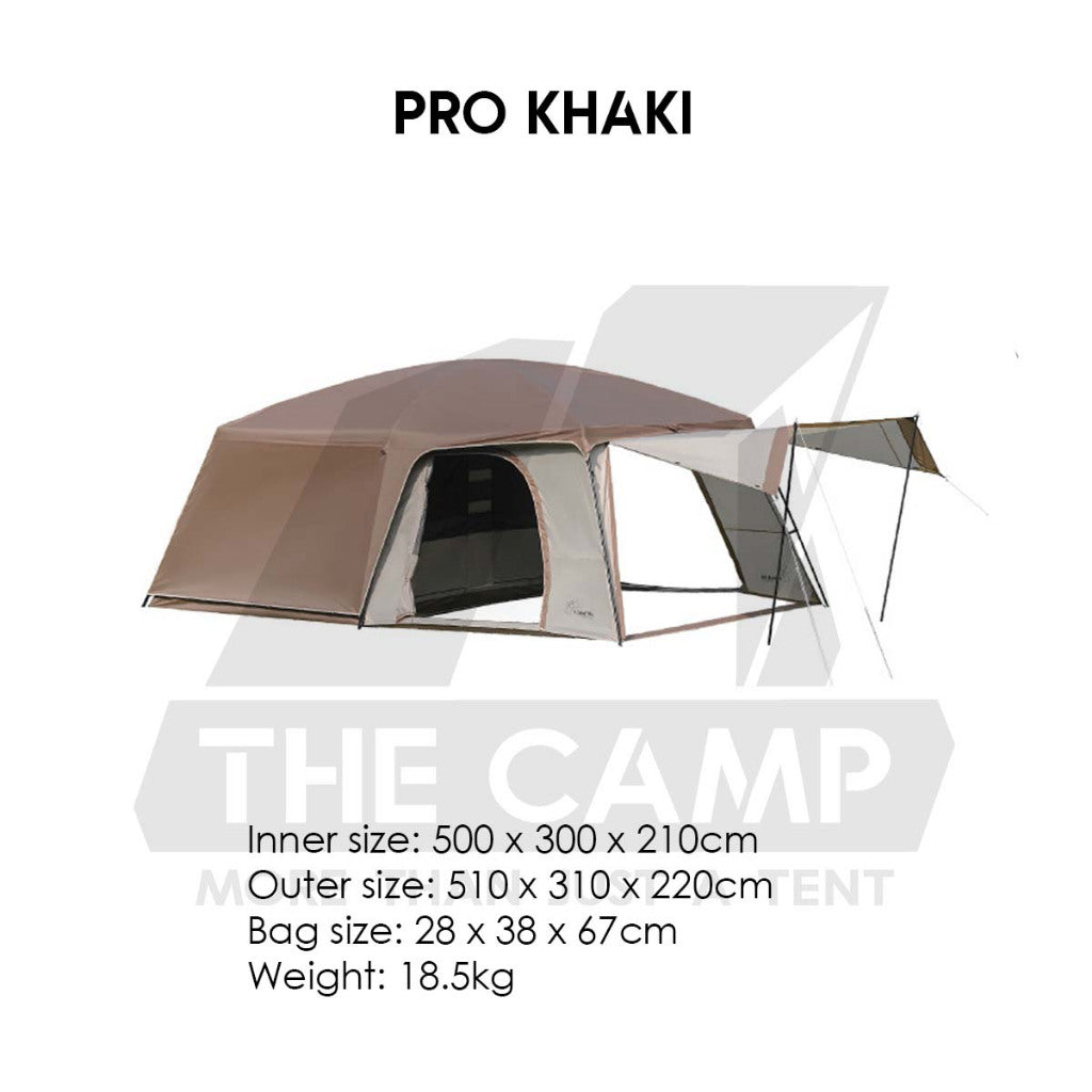 Vidalido Poon Saan Tent Outdoor Camping Two Rooms Three Living Hall Room Manual Tent Black Large & Medium