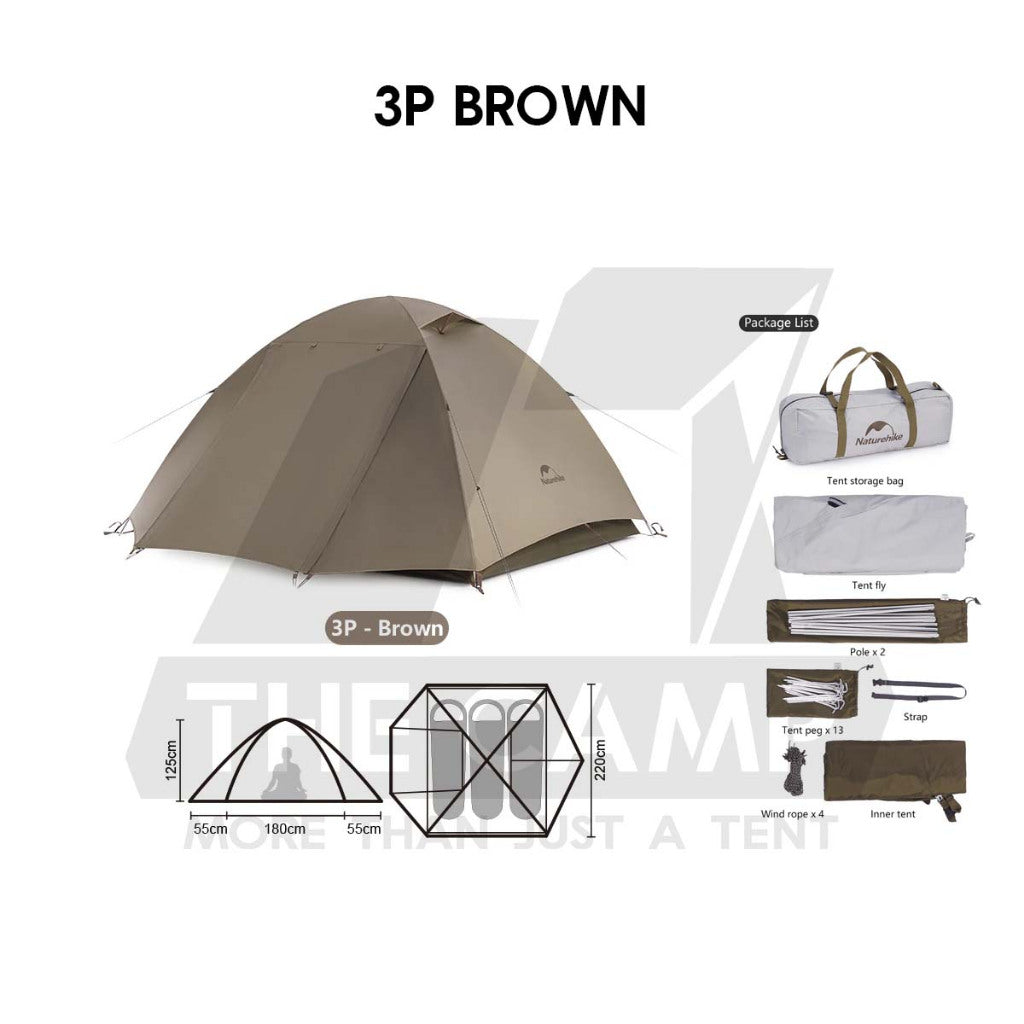 Naturehike YunChuan Ultralight Tent 2pax / 3pax Hiking Waterproof UPF50+ Outdoor Camping Khemah 2 Layers CNK2300ZP024