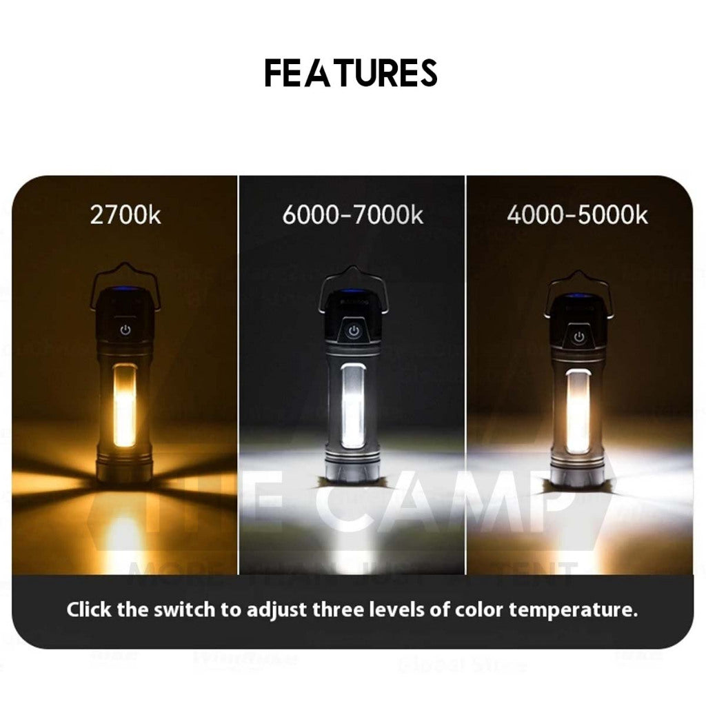 Blackdog ZM035 Camping Light with Torch Flashlight Atmosphere Magnetic Tactical Lamp Hanging Tripod Lampu CBD2550ZM035