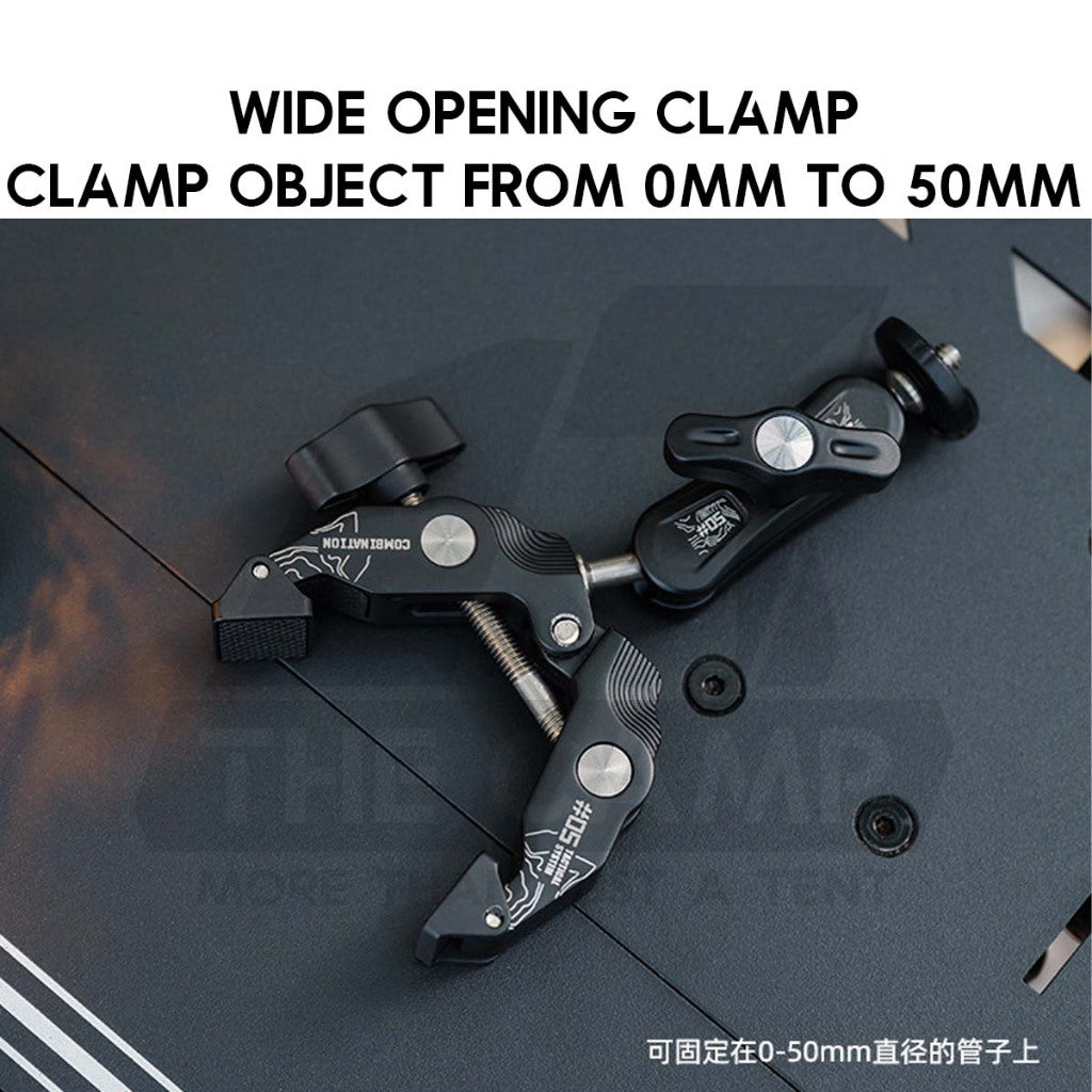 Shinetrip Unigrip Tactical Clamp Universal Lamp Gripper for 19 Tornado Accessories Fan Clip Tripod Light Stand Pole A556