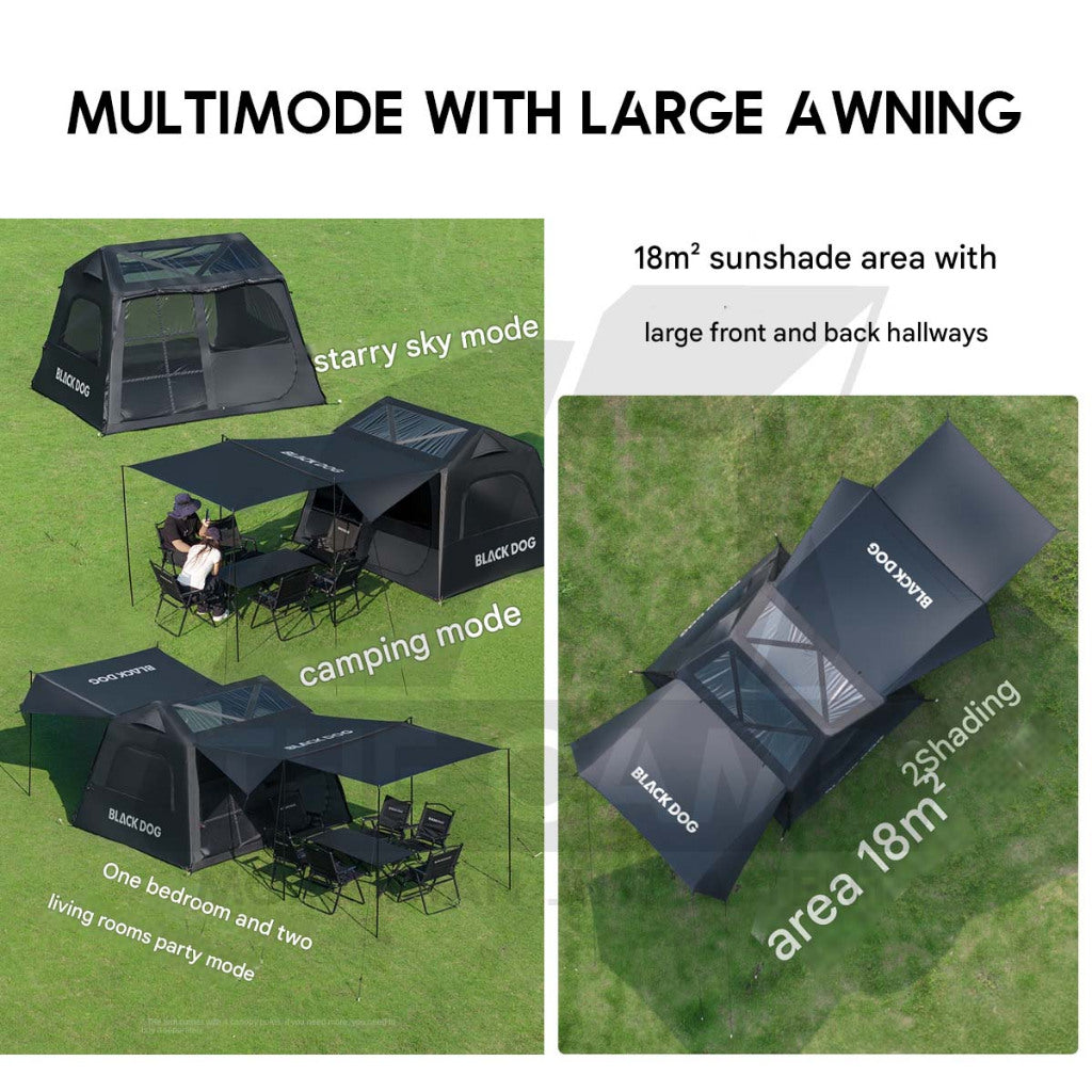 Blackdog Misty Island 6.0 6 Air Tent PU3000mm Inflatable with Electric Pump Outdoor Camping Khemah Angin CBD2550WS038