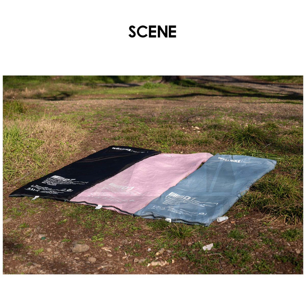 Wellhike SWS Envelope Sleeping Bag Lightweight Splashproof Washable Outdoor Camping Bed Comforter Blanket Black Pink