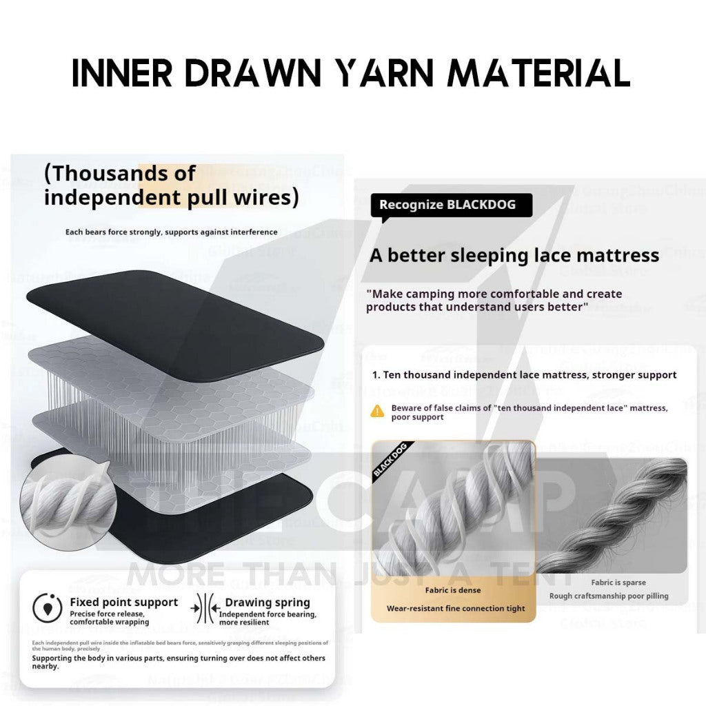 Blackdog Drawn Yarn Air Bed 20cm Mattress with Pump Sleeping Mat Pad Inflatable CBD2550WS035 CBD2550WS036