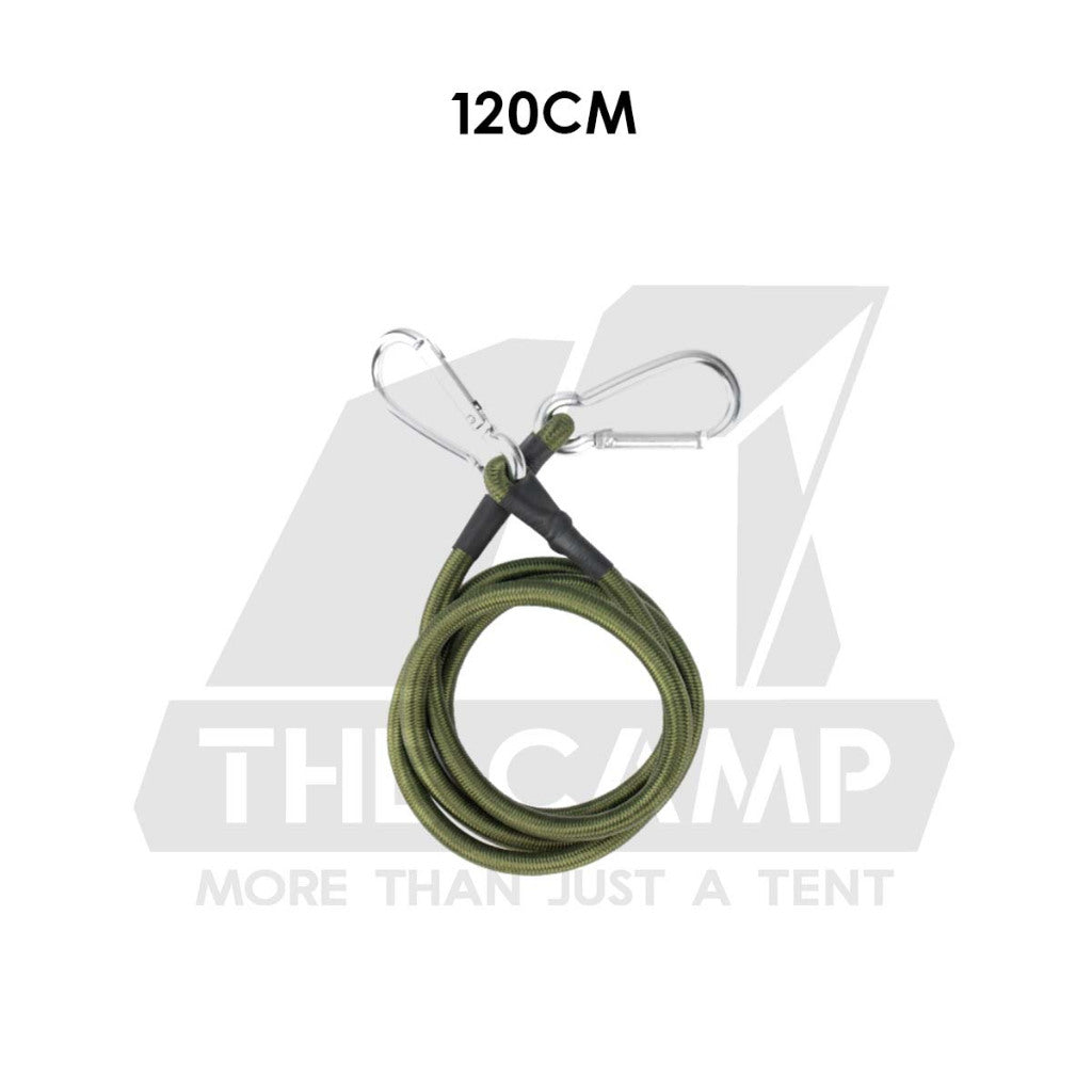 Elastic Spring Cord with Carabiner 8mm Thick Heavy Duty Outdoor Camping Trolley Wagon Bungee Hook Tali Ikat Barang