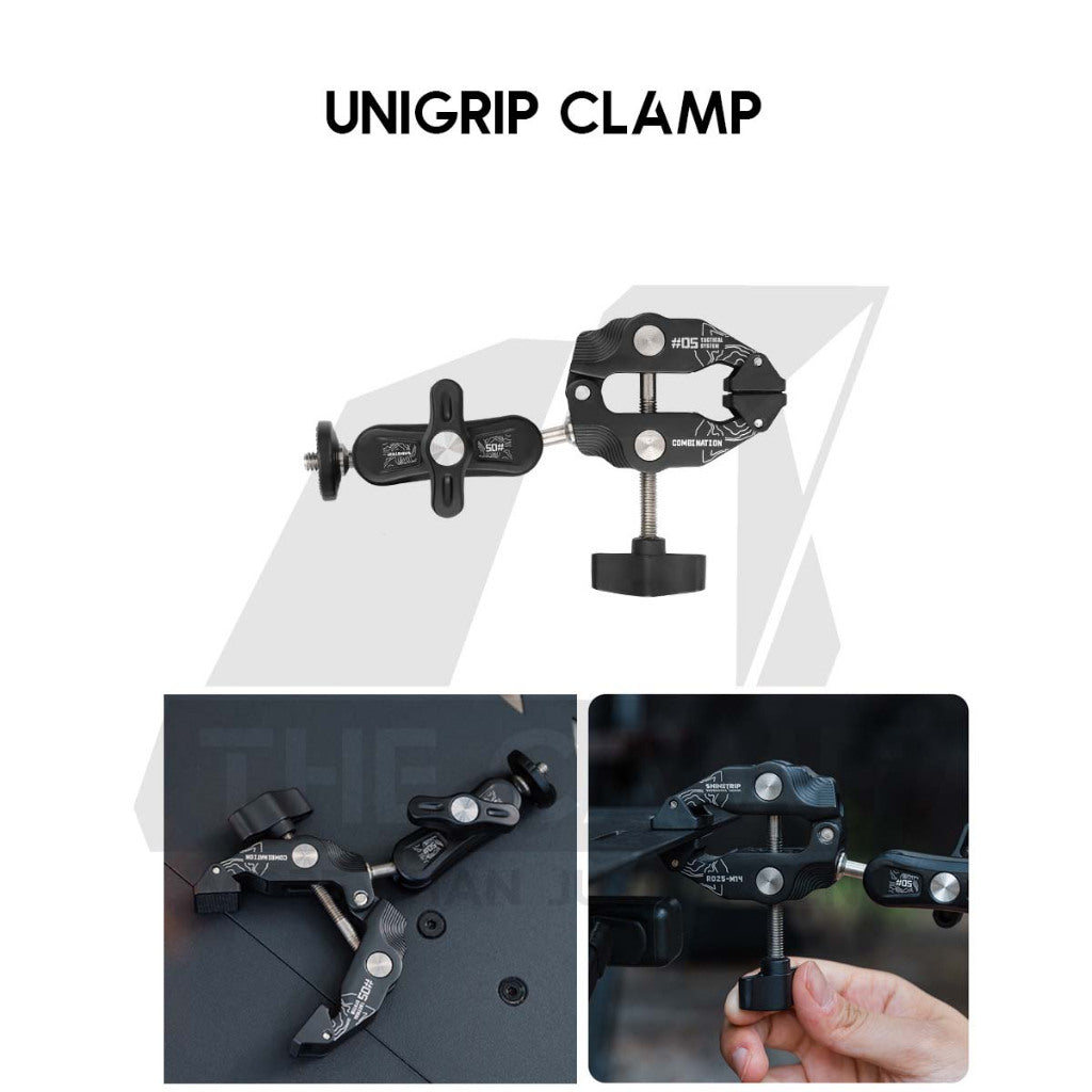 Shinetrip Unigrip Tactical Clamp Universal Lamp Gripper for 19 Tornado Accessories Fan Clip Tripod Light Stand Pole A556