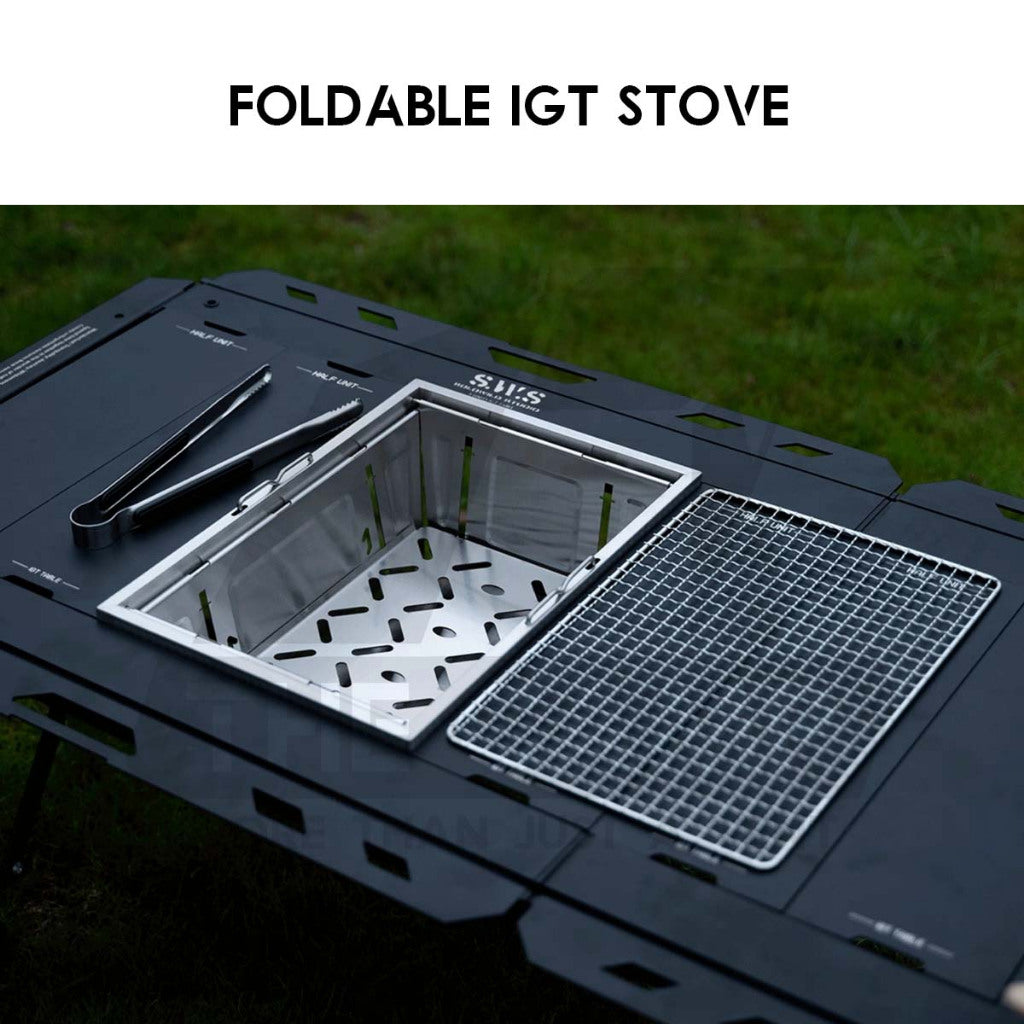 Wellhike SWS IGT BBQ Stove Grill Stainless Steel IGT Module Modular Outdoor Camping Portable Folding Stove Picnic