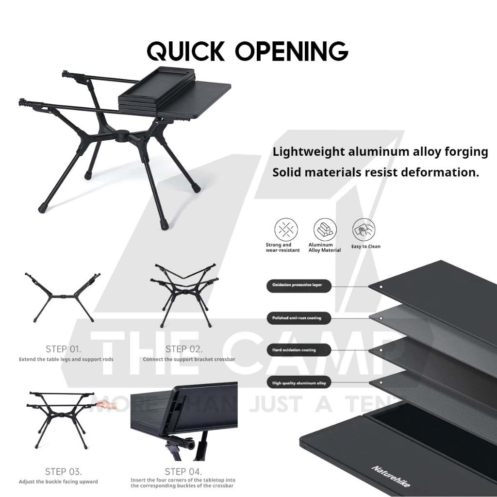 Naturehike Quick Open Table YL01 Yamami Ultra Lightweight Outdoor Camping Hiking Meja CNK2550JJ021