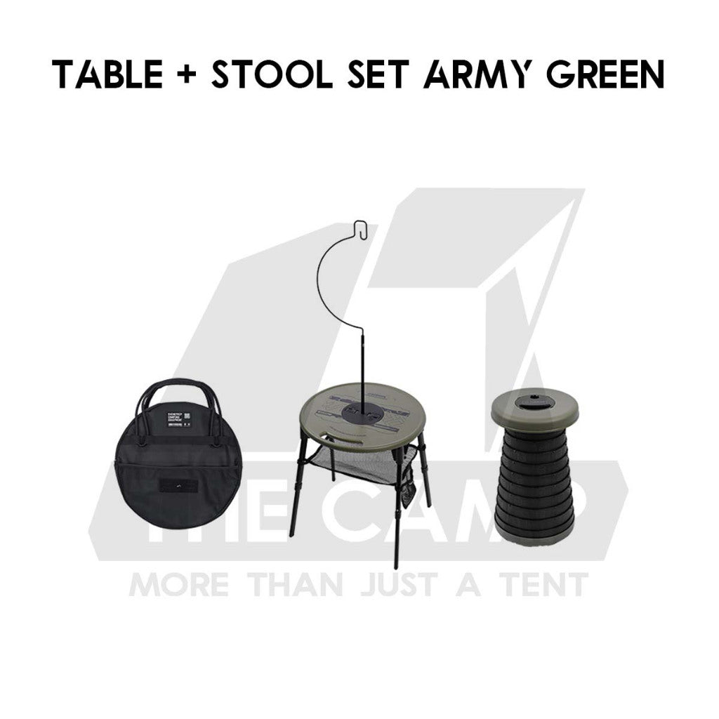 Shinetrip Round Table Portable Stool Chair Mini Tactical Outdoor Camping Adjustable Height Coffee Table Meja A553