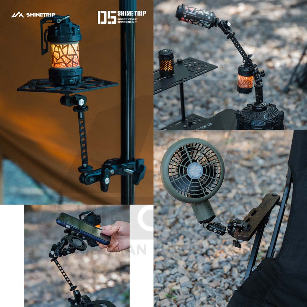 Shinetrip Unigrip Tactical Clamp Universal Lamp Gripper for 19 Tornado Accessories Fan Clip Tripod Light Stand Pole A556