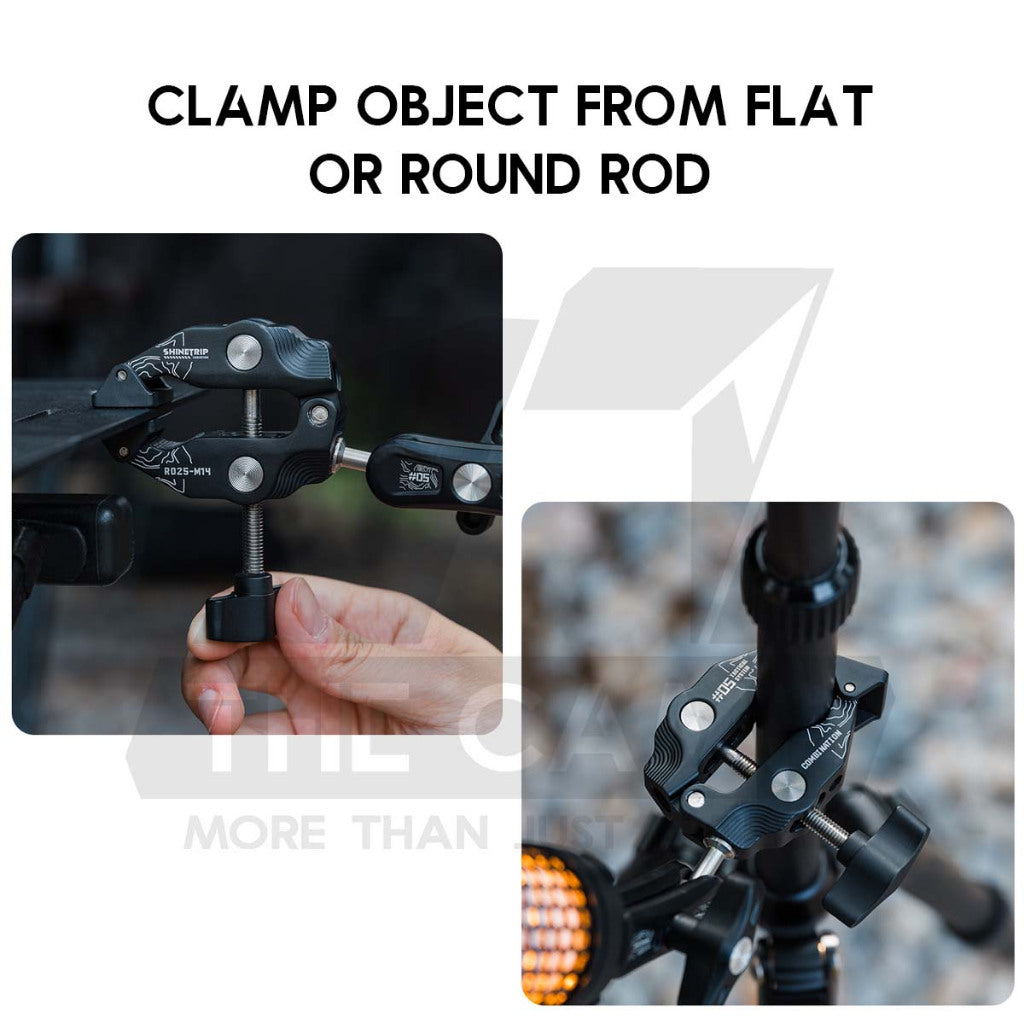 Shinetrip Unigrip Tactical Clamp Universal Lamp Gripper for 19 Tornado Accessories Fan Clip Tripod Light Stand Pole A556