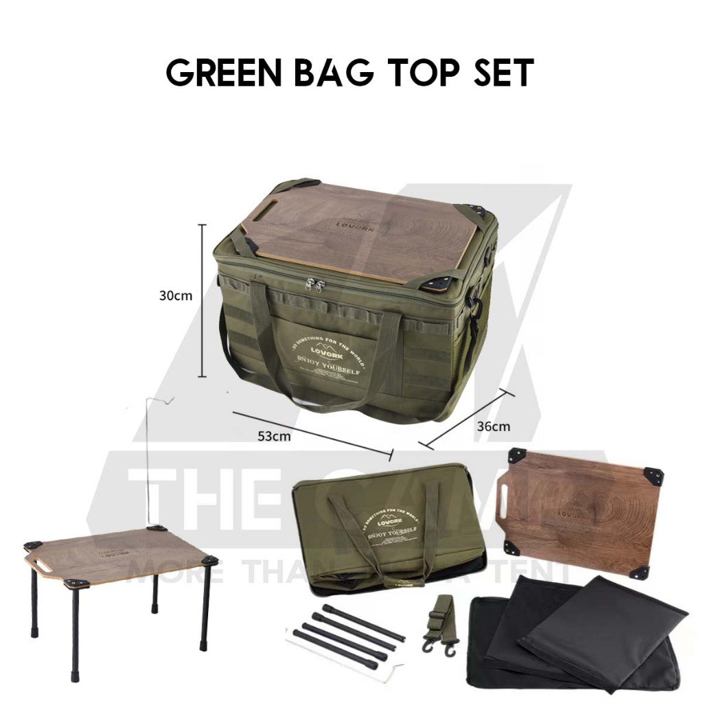 Lovork 57L Large Storage Bag Optional Bag Table Top Outdoor Camping Equipment Beg Besar Utensil Cookware Pot Stove