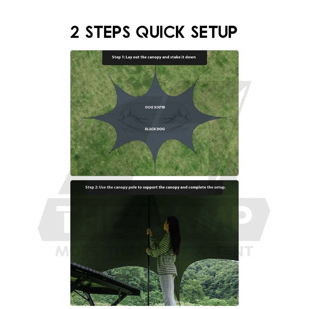 Blackdog YunMan Ultra Large Flysheet Tarp Sunshade Outdoor Camping Commercial Awning Dome Shelter CBD2550WS027