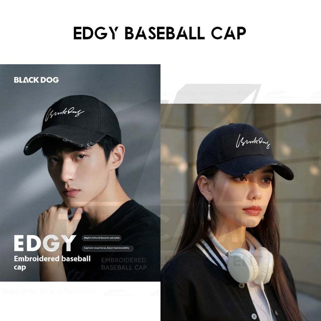 Blackdog EDGY Baseball Cap Camping Outdoors Hiking Outing Leisure Black Topi CBD2550FS011
