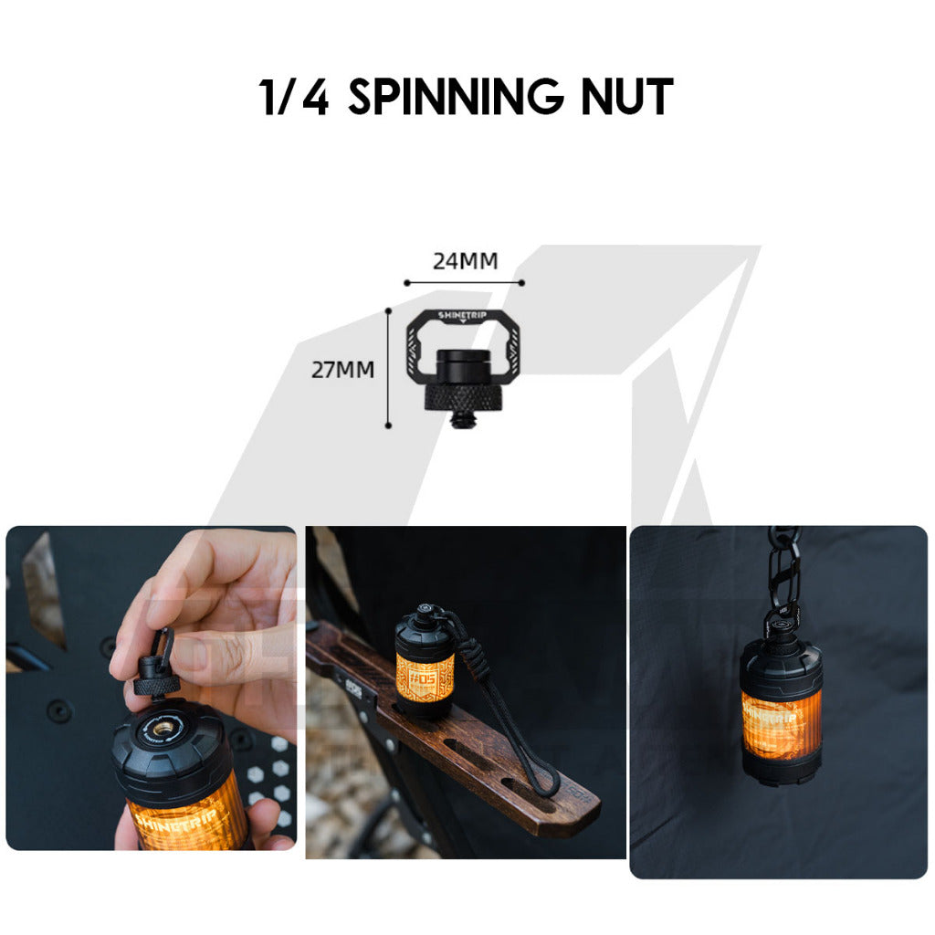 Shinetrip 19 Tornado Light Rotating Lamp Outdoor Camping Tactical Style Free Sticker Tripod Magnet Hanging Lanyard Strap