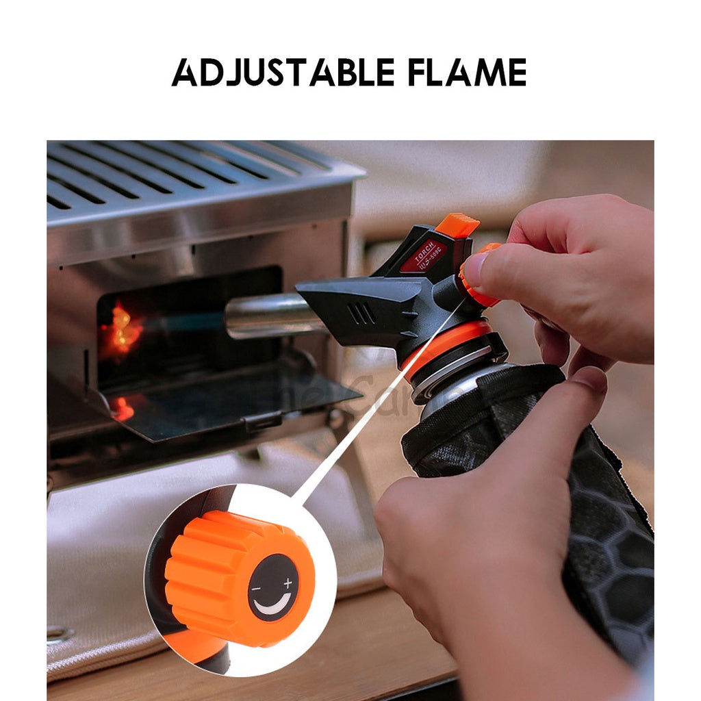 Reversible Gas Torch Camping Butane Reverse Burner Welding Fire Maker Flame Gun Cooking Lighter Tent Flysheet Pole Nail