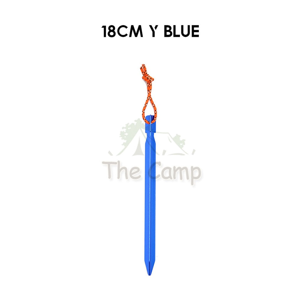 Aluminium Alloy Tent Peg 18cm 23cm with Rope Sand Hexagon Ultralight Stake Camping Sand Flysheet Nail Tarp Awning Beach