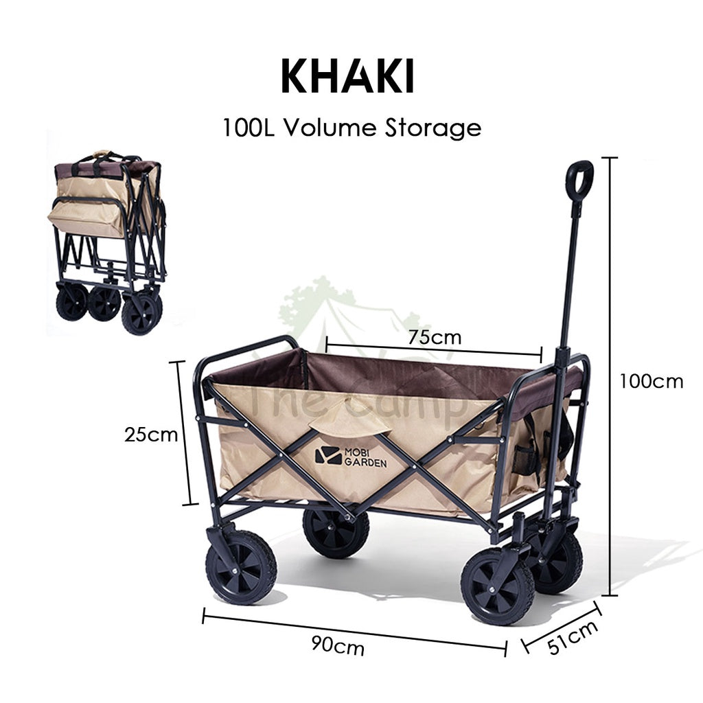 Mobi Garden Camping Portable Trolley Wagon 100L Litre Fast Easy Folding Cart Line Collaboration Outdoor Gear Naturehike
