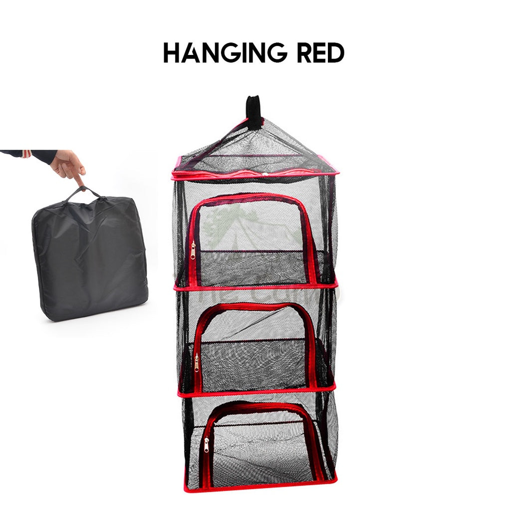 Portable Hanging Standing Rack Net Mesh Bag Foldable 4 Layers Dish Shelf Camping Equipment Dryer Utensils Storage Drying