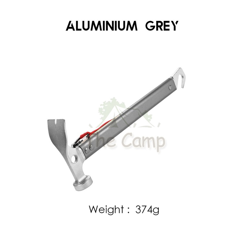Camping Hammer Stainless Steel Copper Aluminium Brass Solid Wood Handle Peg Stake Nail Hammers Multifunction