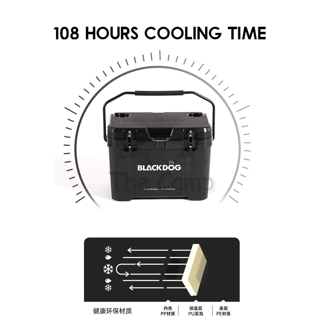 Blackdog Portable Cooler Box Ice Box 26L Camping Outdoor Picnic Insulated Food Trolley Storage Box Freezer Mobi Garden
