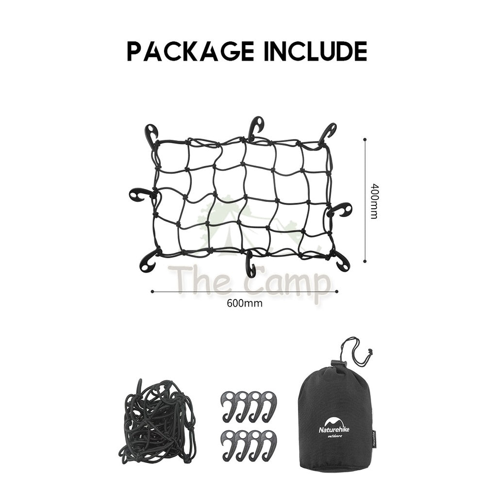 Naturehike Elastic Wagon Net Mesh Outdoor Camping Trolley Portable Stretch Pocket Tent Flysheet Pole Peg Nail Rope Table