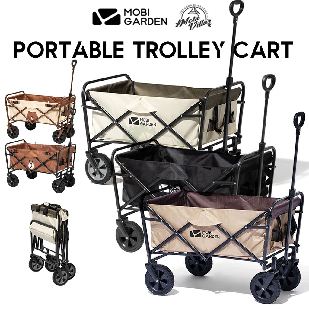 Mobi Garden Camping Portable Trolley Wagon 100L Litre Fast Easy Folding Cart Line Collaboration Outdoor Gear Naturehike