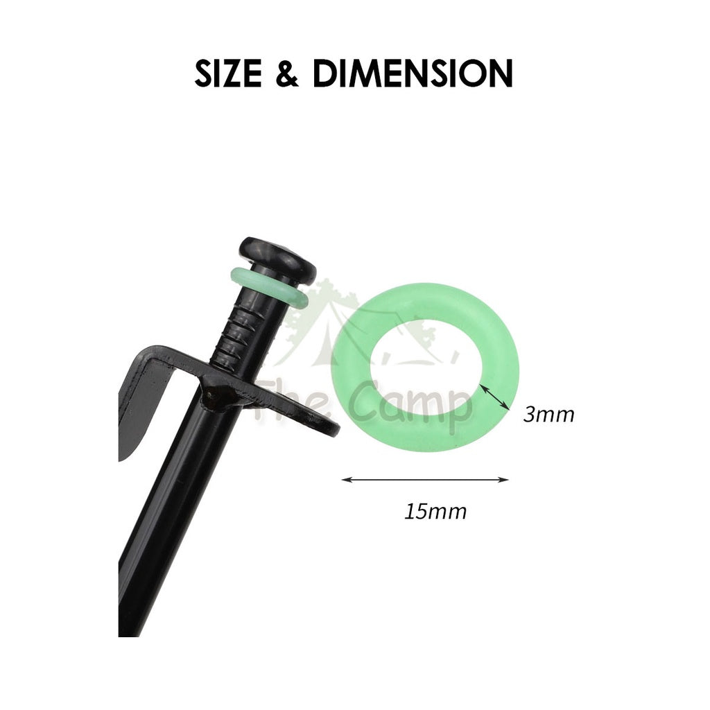 Camping Tent Peg Fluorescent Ring Luminious Rings Night Glow In Dark Pendarfluor Pancang Safety Ring Paku