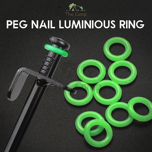 Camping Tent Peg Fluorescent Ring Luminious Rings Night Glow In Dark Pendarfluor Pancang Safety Ring Paku