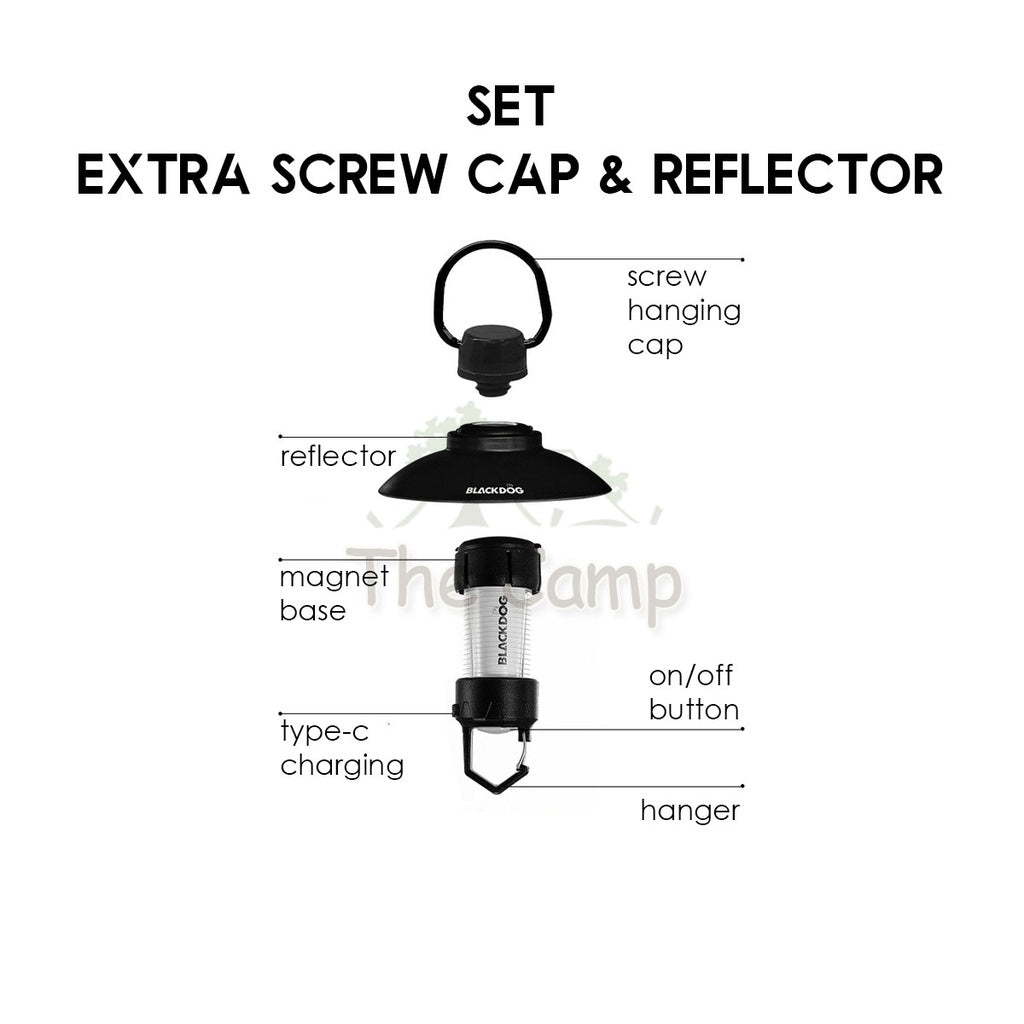 Blackdog ML4 Mini Camping Light Waterproof Outdoor Flashlight Reflector Tripod Tent Flysheet Tarp Rope Table BD-LYD008