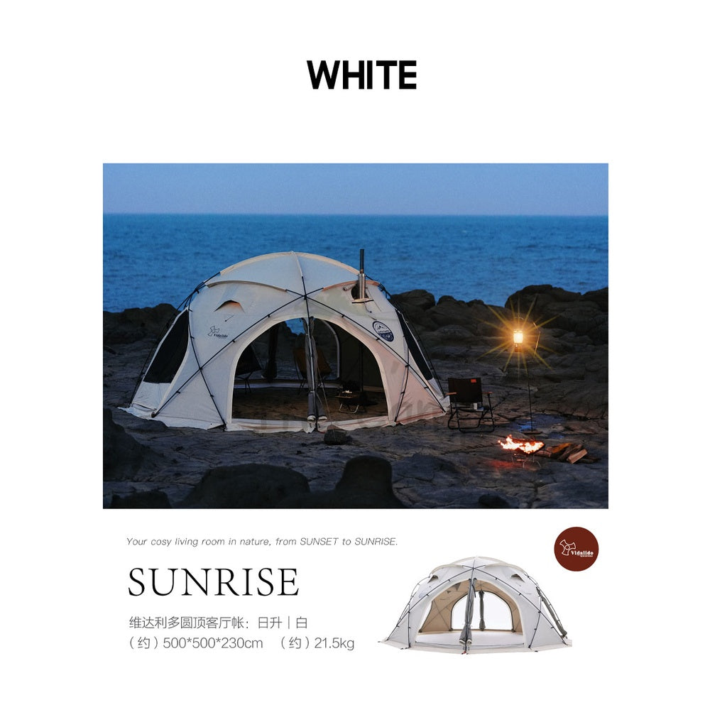 Vidalido Dome Tent Sunrise Sunset Junye Castle Spherical Free Groundsheet Black White Flysheet Cabin Tarp Light Chair