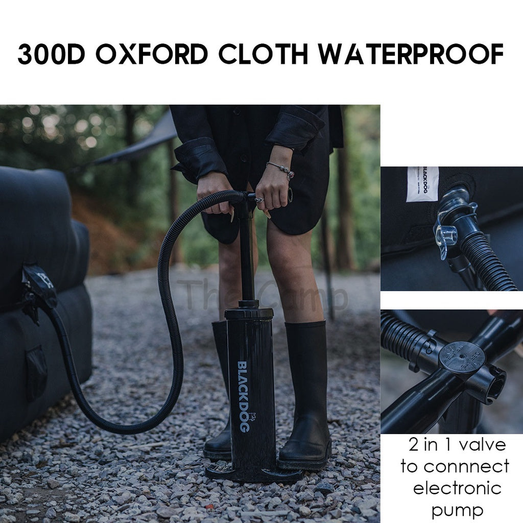 Blackdog Inflatable Sofa Outdoor Camping Chair Inflation Bed Mattress Table Flysheet Tarp Table Black Pump Rope BD-SF001