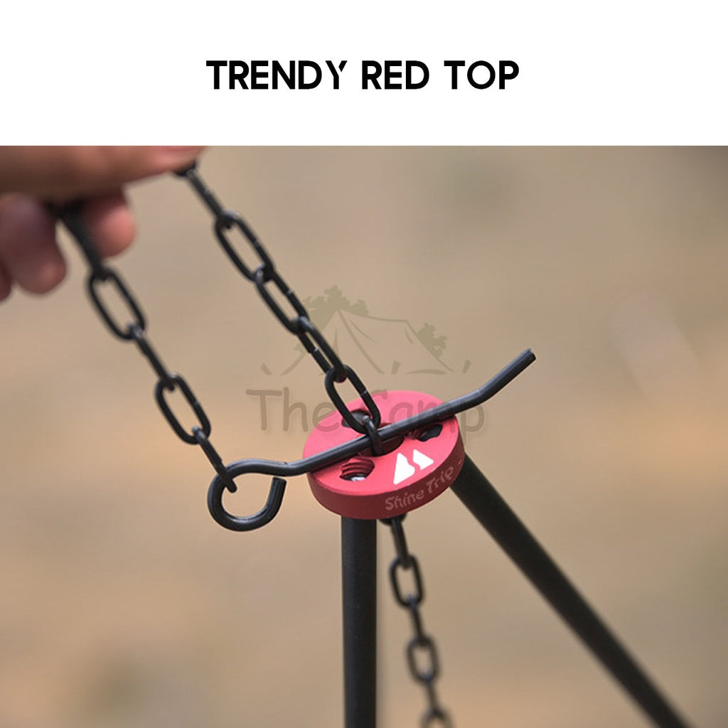 Shinetrip Outdoor Campfire Bonfire Tripod Portable Stand Camping Picnic Pot Hanging Aluminium Triangle Rack