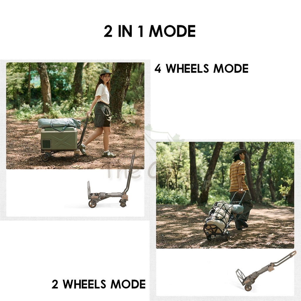 Naturehike Camping Trolley 2 in 1 Portable Wagon TC08 Fast Easy Travel Luggage Shopping Cart Outdoor CNH22JU024