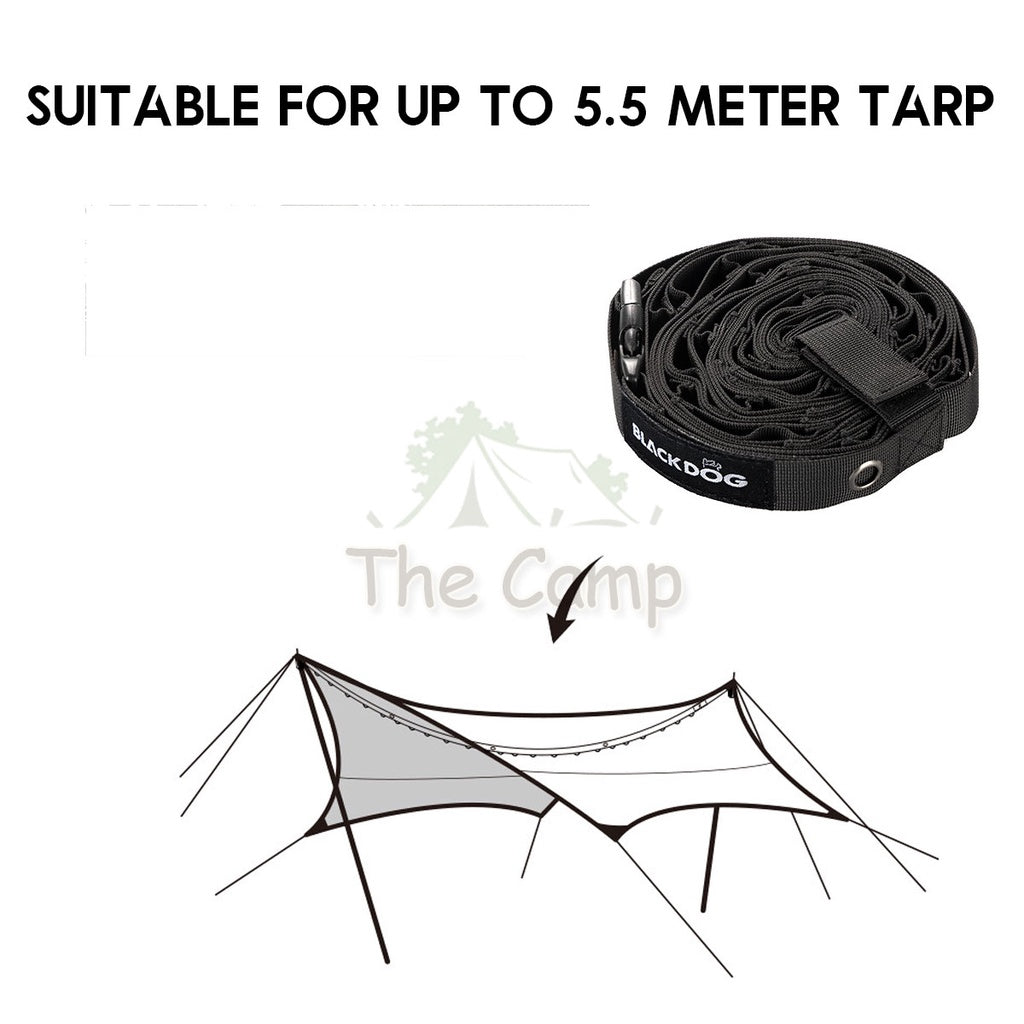 Blackdog Hanging Strap Outdoor Lanyard Adjustable Rope Free Carabiner Clothesline Lamp Hanger Hook String BD-TMPJ003