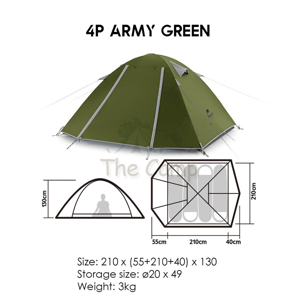 Naturehike 2022 NEW P Series Tent 2-4 Person Waterproof Ultralight Hiking UPF50+ Outdoor Camping Travel Beach Portable