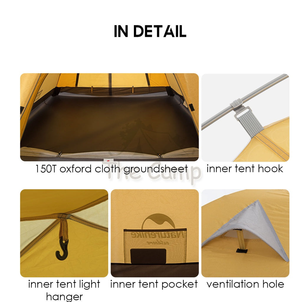 Naturehike 2022 NEW P Series Tent 2-4 Person Waterproof Ultralight Hiking UPF50+ Outdoor Camping Travel Beach Portable
