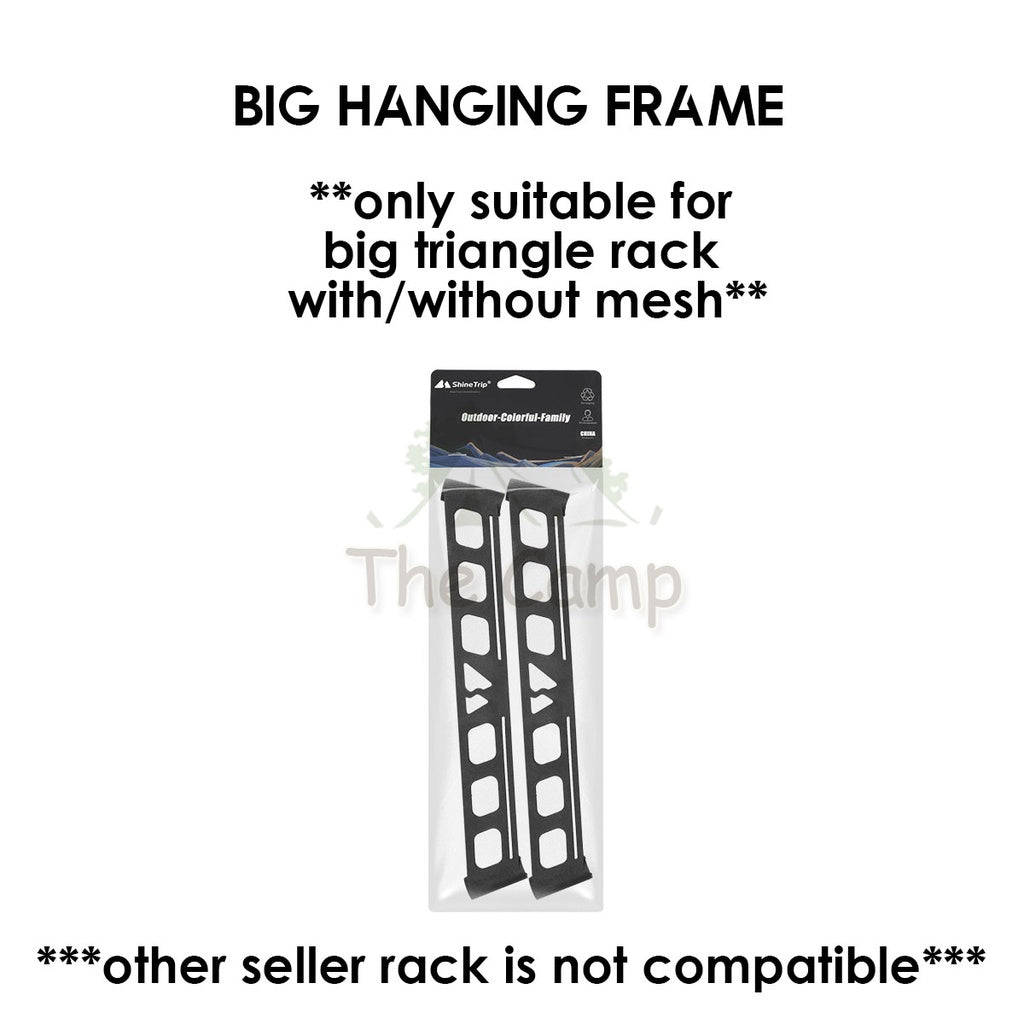 Outdoor Triangle Hanging Rack Aluminum Mesh Camping Hanger Cookware Tripod Shelf Stand Tableware Organizer Double Level